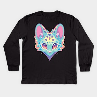 Kawaii Cute Wildcat Series - 016 Kids Long Sleeve T-Shirt